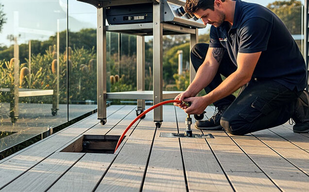 Gas Fitter Hose Connection