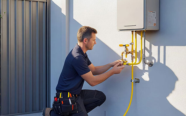 Plumber Working Gas Pipes